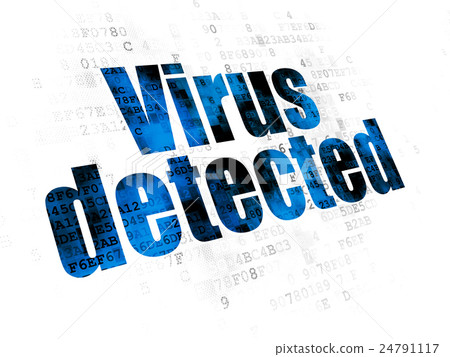 Privacy concept: Virus Detected on Digital Privacy concept: Virus Detected on Digital 24791117