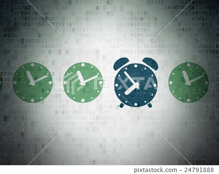 Timeline concept: alarm clock icon on Digital Data 24791888