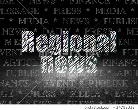 News concept: Regional News in grunge dark room 24792332
