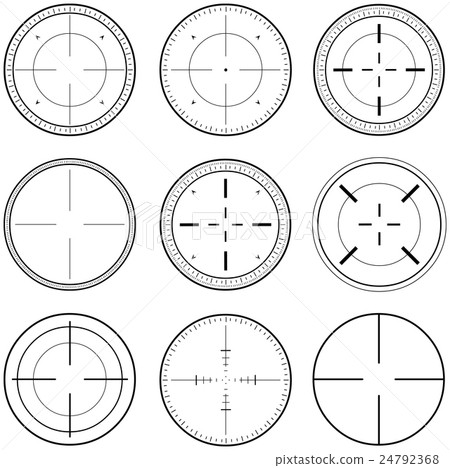 Sniper Scope Target Ink Set - Stock Illustration [24792368] - PIXTA