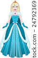 Snow Princess In Blue Dress And Cloak 24792369