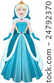 Snow Princess In Blue Dress Cloak And Hood 24792370