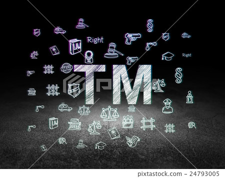 Law concept: Trademark in grunge dark room Law concept: Trademark in grunge dark room 24793005