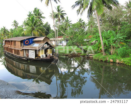 House boat of backwater in India Kerala 24793117