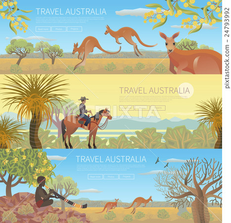 Set of Australian travel posters Set of Australian travel posters 24793992