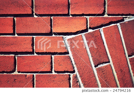 Retro red brick background Retro red brick background 24794216