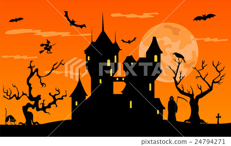 Halloween holiday graphic template. Flat icons Halloween holiday graphic template. Flat icons 24794271