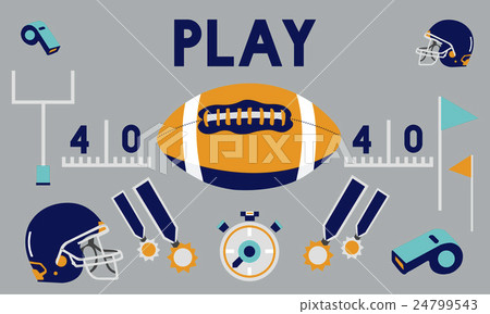 Play Quarterback Rugby American Football Concept 24799543