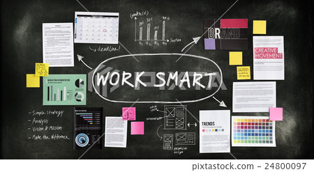 Work Smart Effectively Creative Thinking Concept 24800097