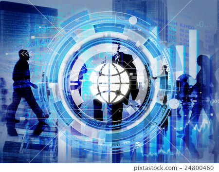 Digital Blue Hud Interface Global Concept Digital Blue Hud Interface Global Concept 24800460