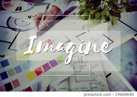 Imagine Create Curate Conceptualize Ideas Concept 24800690
