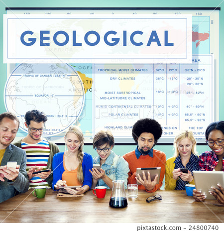 Continents Coordinates Exploration Geological Cartography Concept 24800740