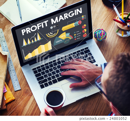 Profit Margin Percentage Business Chart Concept 24801052
