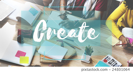 Imagine Create Curate Conceptualize Ideas Concept 24801064