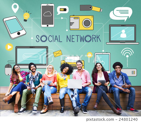 Social Network Icons Graphics Concept 24801240