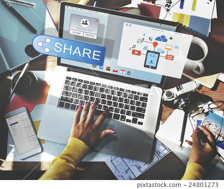 Share Connect Communicate Transfer Cloud Concept 24801273