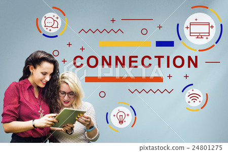 Connection Networking Online Social Network Concept Connection Networking Online Social Network Concept 24801275