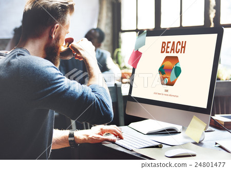 Sea Beach Rest Relax Holidays Concept Sea Beach Rest Relax Holidays Concept 24801477