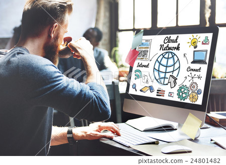 Cloud Network Communication Connection Globalization Concept Cloud Network Communication Connection Globalization Concept 24801482