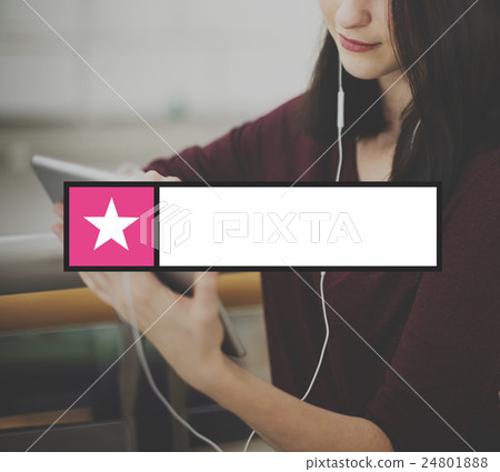 Woman Connecting Tablet Networking Concept Woman Connecting Tablet Networking Concept 24801888
