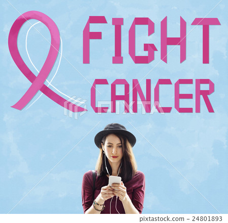 Breast Cancer Believe Hope Woman Illness Concept Breast Cancer Believe Hope Woman Illness Concept 24801893