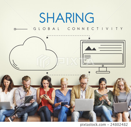 Network Cloud Backup Storage Download Concept 24802482