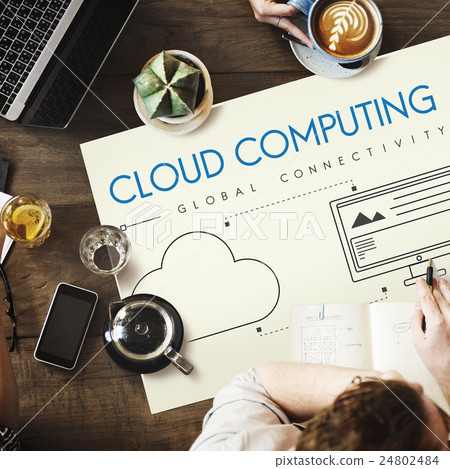 Network Cloud Backup Storage Download Concept 24802484