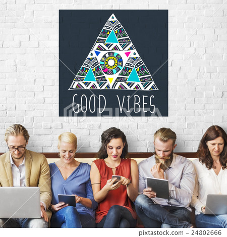 Good Vibes Positive Thinking Optimistic Concept Good Vibes Positive Thinking Optimistic Concept 24802666