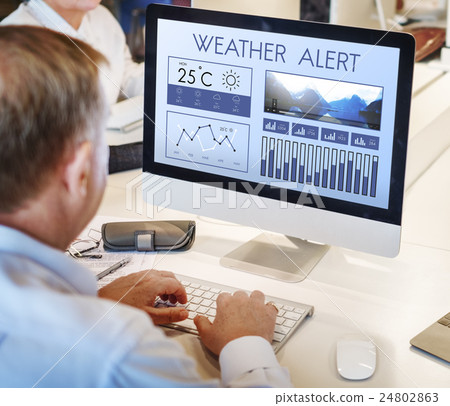 Weather Condition News Report Climate Forecasting Meteorology Temperature Concept 24802863