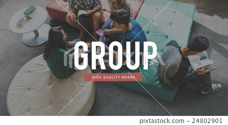 Friends Friendship Group Study Library Concept 24802901