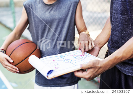 Basketball Player Sport Game Plan Tactics Concept 24803107