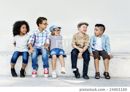 Kids Happiness Fun Smiling Children Concept 24803189
