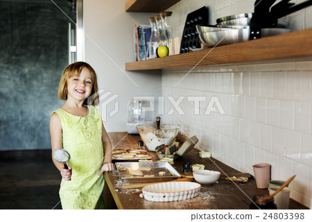 Baking Cookies Kid Bakery Fun Concept Baking Cookies Kid Bakery Fun Concept 24803398
