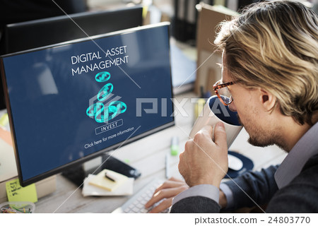 Digital Asset Management Data Information Concept 24803770