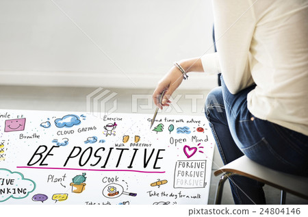 Positive Thinking Simple Life Graphic Concept Positive Thinking Simple Life Graphic Concept 24804146