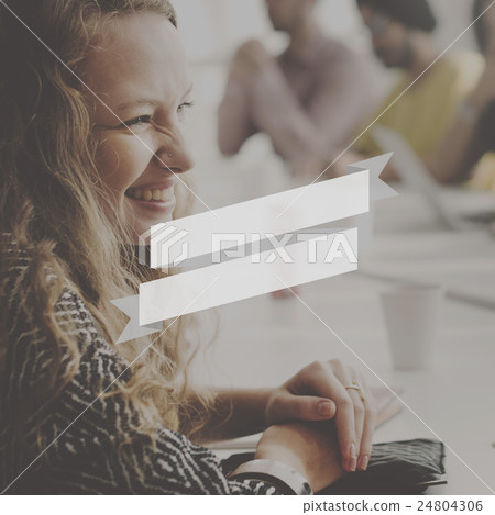 Attractive Business Woman Office Banner Graphic Concept Attractive Business Woman Office Banner Graphic Concept 24804306