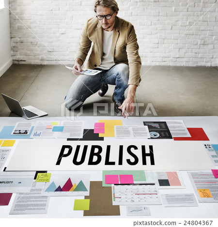 Publish Article Content Media Post Produce Write Concept 24804367