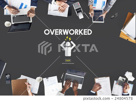 Overworked Depression Emotion Exhaust Problem Concept 24804578