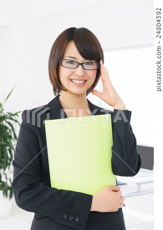 Business office female new employee smile young woman business woman Business office female new employee smile young woman business woman 24804592