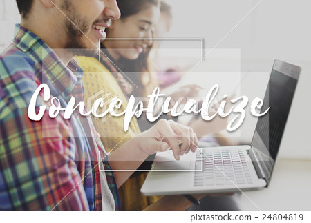 Imagine Create Curate Conceptualize Ideas Concept 24804819