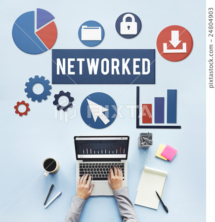 Networked Networking Internet Connection Concept Networked Networking Internet Connection Concept 24804903