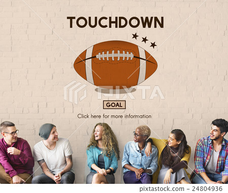 Touchdown Sport American Football Power Speed Strategy Concept 24804936
