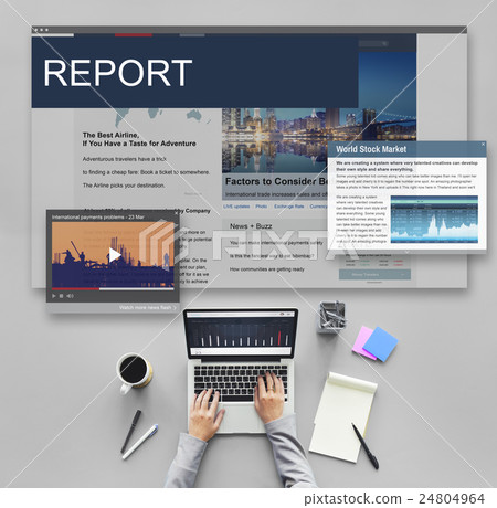 Update Trends Report News Flash Concept 24804964