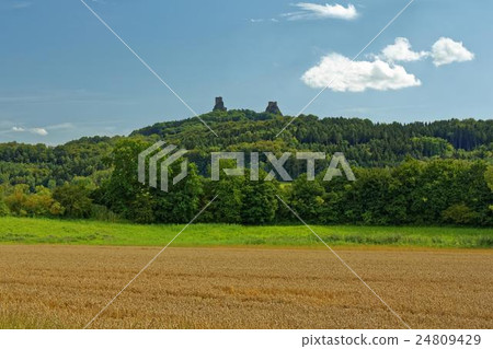 Ruins of medieval gothic castle Trosky 24809429