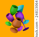 illustration of glasses different shape and color 24813064