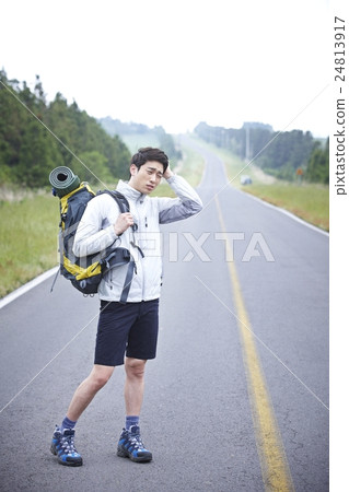 Mountain climbing youth's challenge 24813917