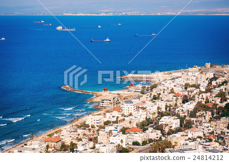 View on Haifa coastline, Israel 24814212