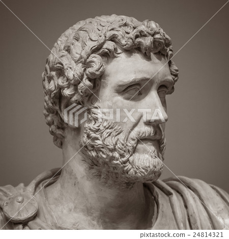 Head and shoulders detail of the ancient sculpture Head and shoulders detail of the ancient sculpture 24814321