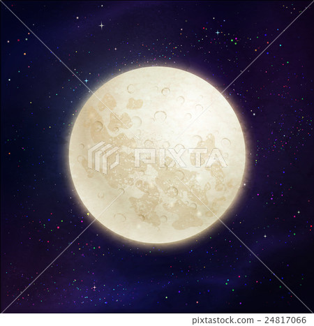 Full moon space background. 24817066