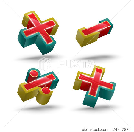 Vector Calculate Symbol icon 3D style.  24817873